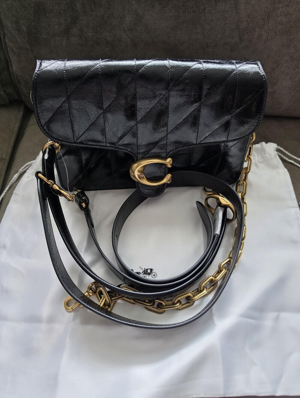 NWT Coach Chain Tabby Shoulder Bag With Quilting